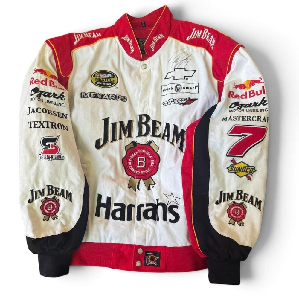 Vintage Robby Gordon  Jim Beam NASCAR Racing Jacket JH Design XL Autographed?